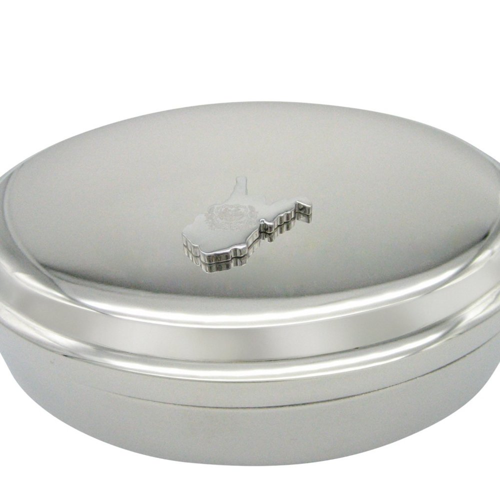 West Virginia State Map Shape And Flag Jewelry Box - image 1